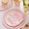 10 Count Pink Toile Large Paper Plates Elegant Disposable Party Supplies 9.25 Inches